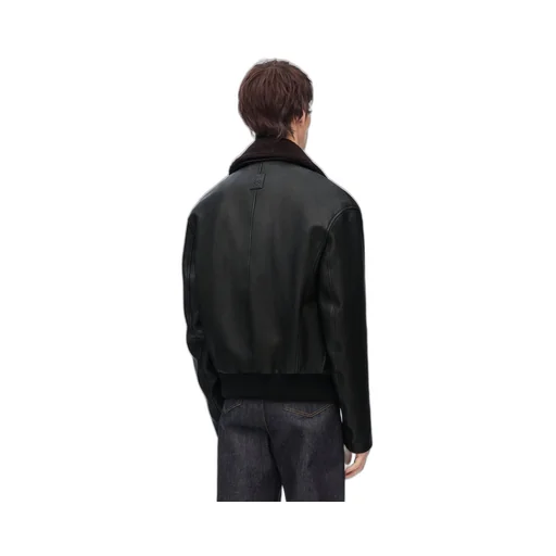 Bomber jacket in nappa lambskin
