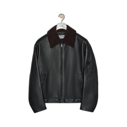 Bomber jacket in nappa lambskin