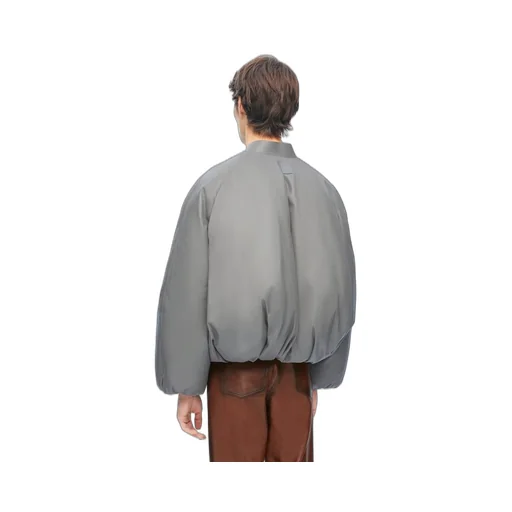 Padded bomber jacket in nappa lambskin