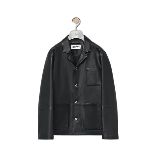 Workwear jacket in nappa lambskin