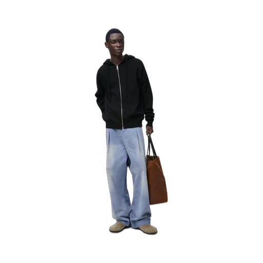 Anagram zip-up hoodie in wool