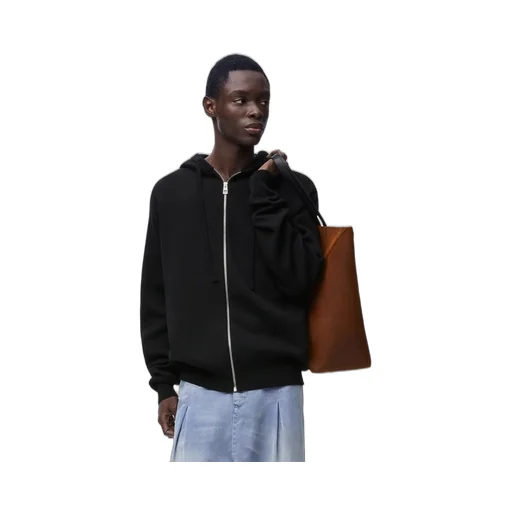 Anagram zip-up hoodie in wool
