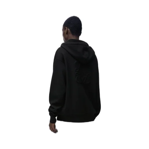 Anagram zip-up hoodie in wool