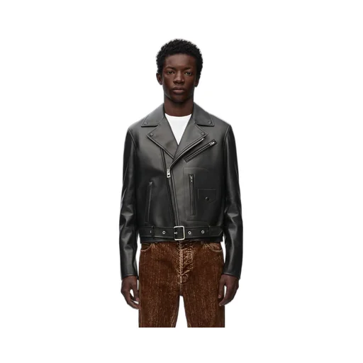 Biker jacket in nappa lambskin