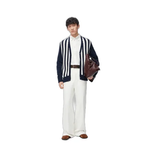 Cardigan in cotton and wool