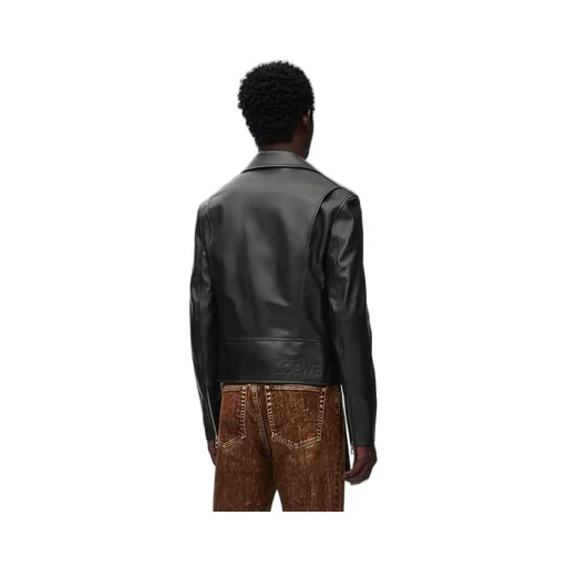 Biker jacket in nappa lambskin