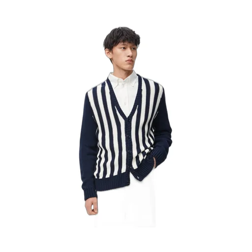 Cardigan in cotton and wool