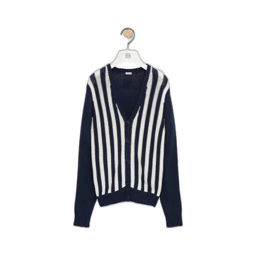Cardigan in cotton and wool