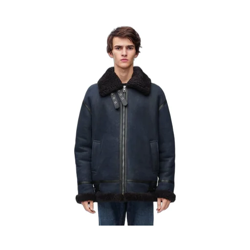 Aviator jacket in shearling