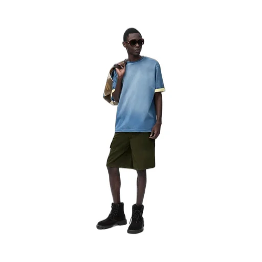 Cargo shorts in technical cotton