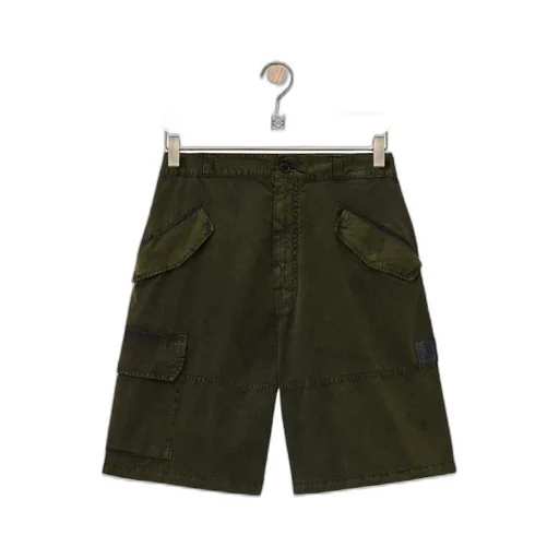Cargo shorts in technical cotton