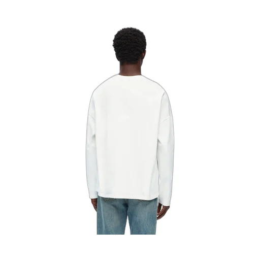 Loose fit long sleeve T-shirt in cotton