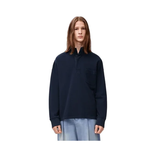 High neck polo in cotton