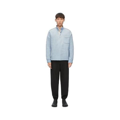 High neck sweatshirt in cotton