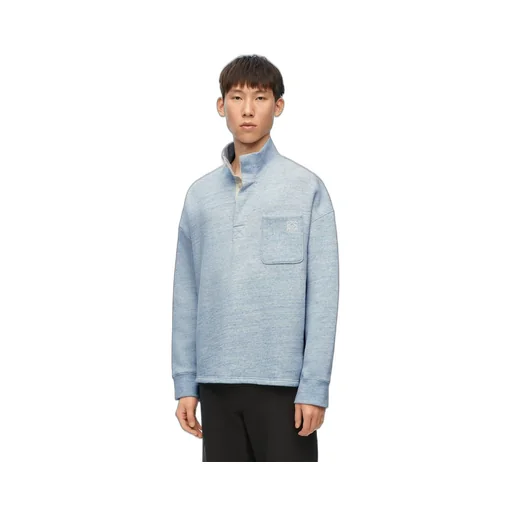 High neck sweatshirt in cotton