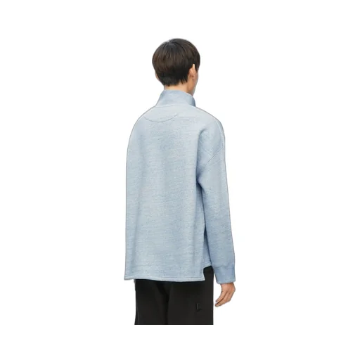 High neck sweatshirt in cotton