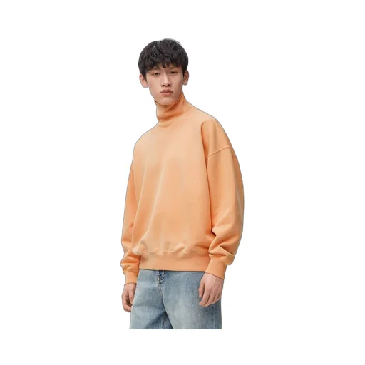 High neck sweatshirt in cotton