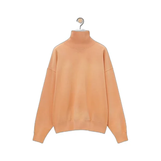 High neck sweatshirt in cotton