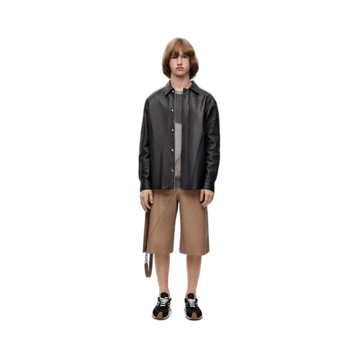 Puzzle shirt in nappa lambskin