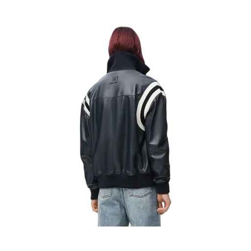Bomber jacket in nappa lambskin
