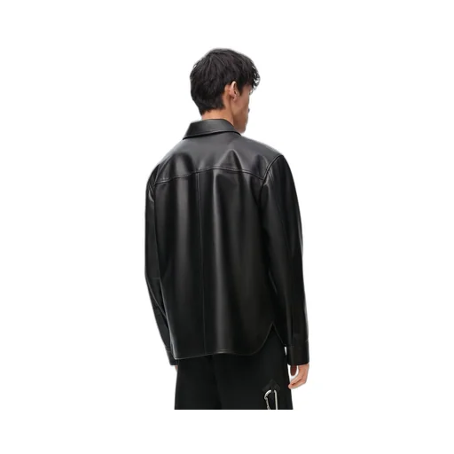 Overshirt in nappa lambskin