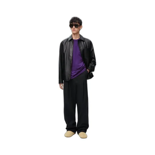 Overshirt in nappa lambskin