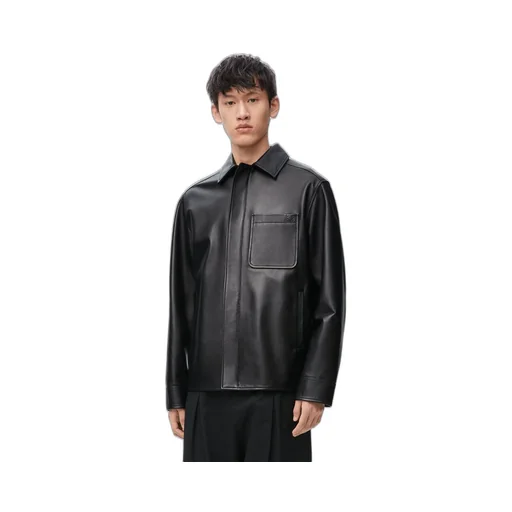 Overshirt in nappa lambskin