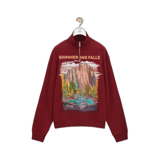 Zip-up sweatshirt in cotton