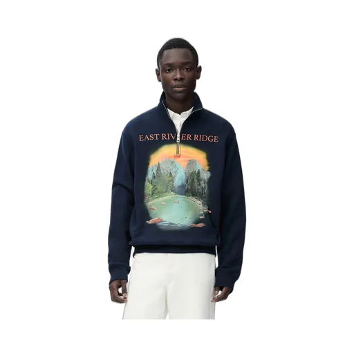 Zip-up sweatshirt in cotton
