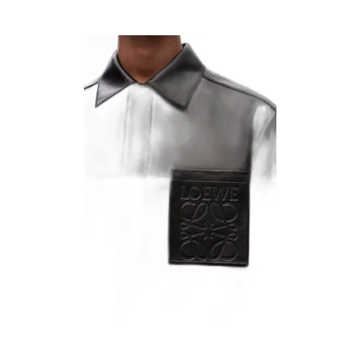 Zip-up overshirt in nappa lambskin