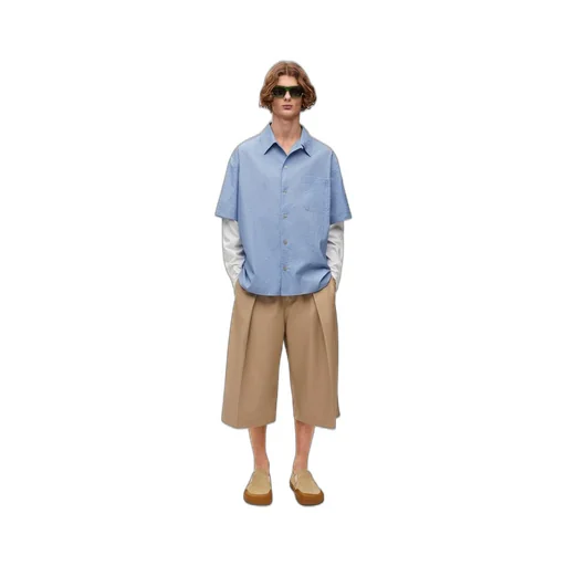 Trompe l'oeil shirt in cotton blend