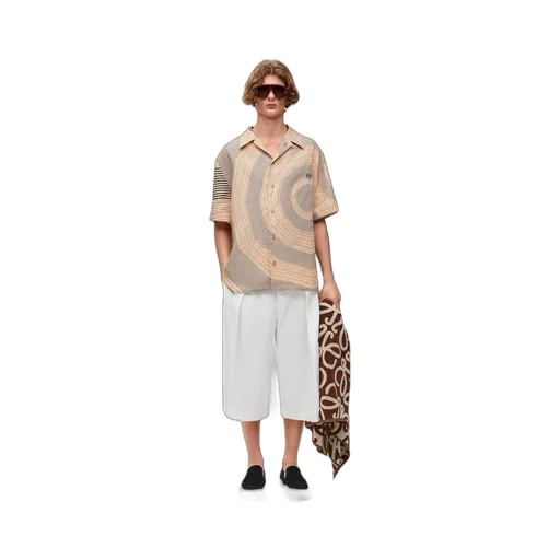 Short sleeve shirt in linen