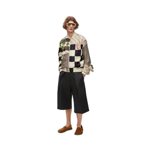 Bomber jacket in silk