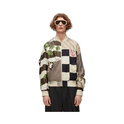 Bomber jacket in silk
