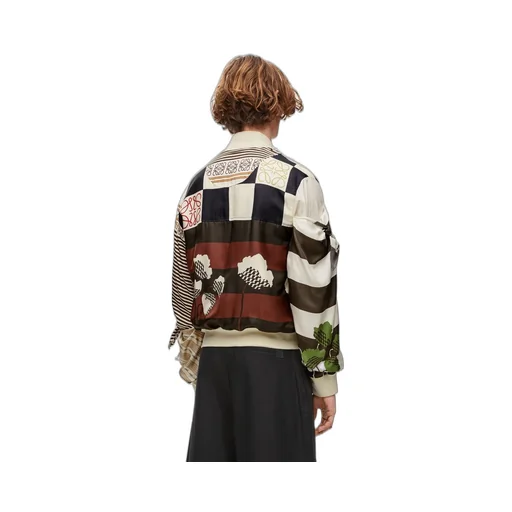Bomber jacket in silk