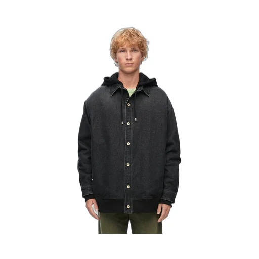 Hooded jacket in denim