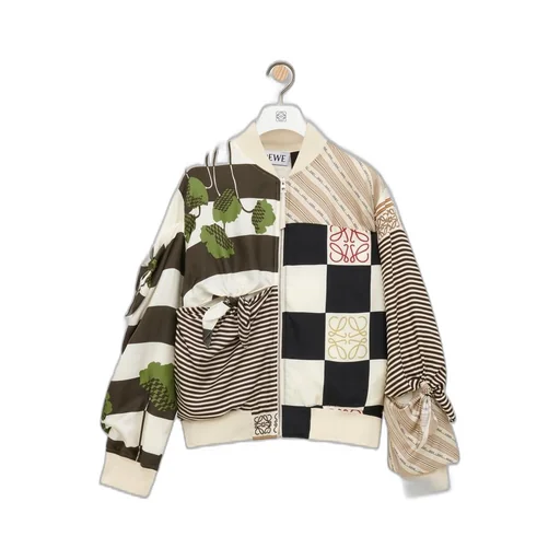 Bomber jacket in silk