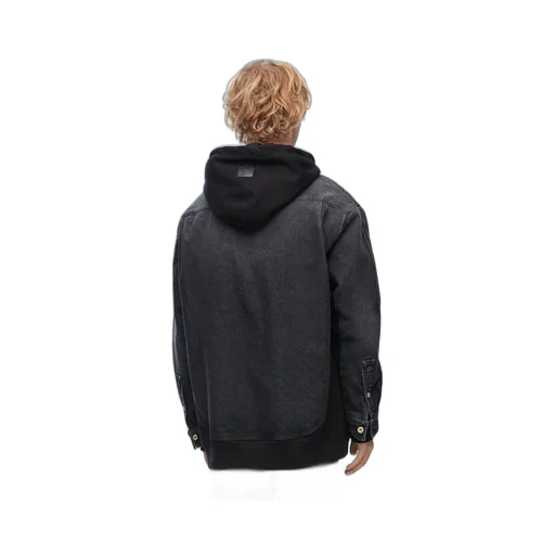 Hooded jacket in denim
