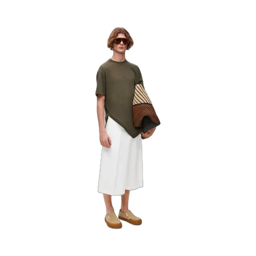 Pleated shorts in cotton