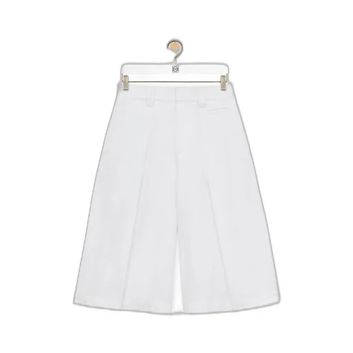 Pleated shorts in cotton