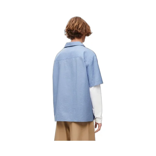 Trompe l'oeil shirt in cotton blend