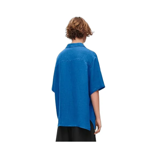 Short sleeve shirt in linen