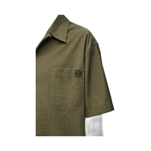 Trompe l'oeil shirt in cotton blend