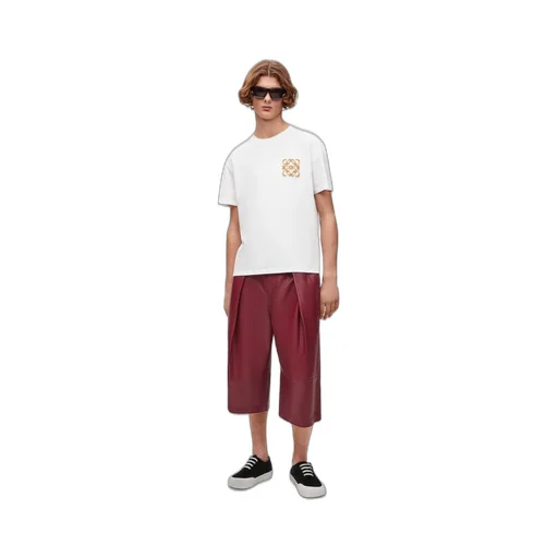 Pleated shorts in nappa lambskin