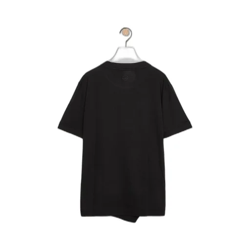 Asymmetric T-shirt in cotton blend