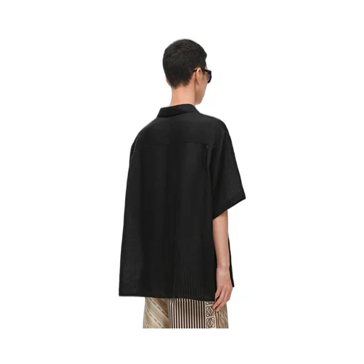 Short sleeve shirt in linen