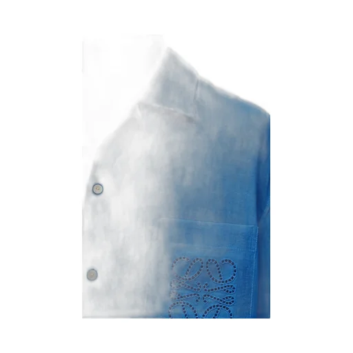 Short sleeve shirt in linen