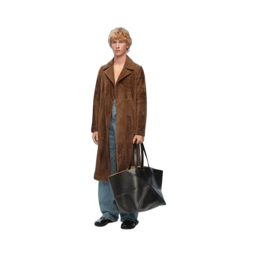 Coat in shearling