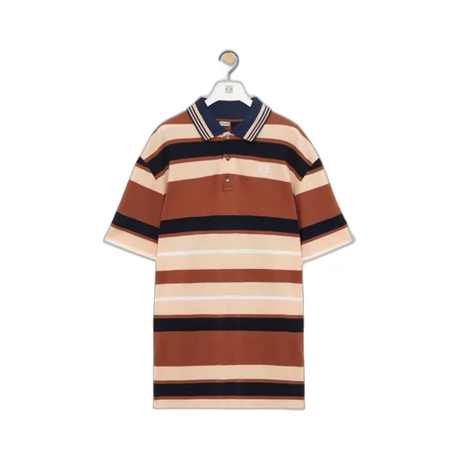 Oversized fit Polo in cotton and linen