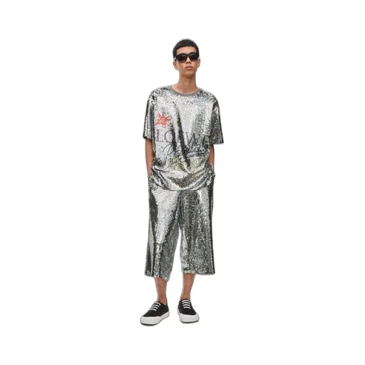 Loose fit T-shirt in sequins